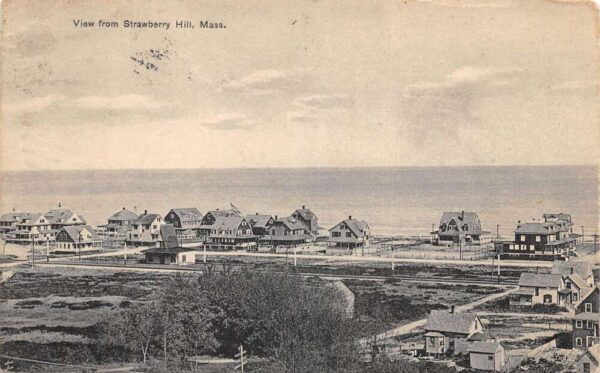 Strawberry Hill Massachusetts Birds Eye View Vintage Postcard AA81005