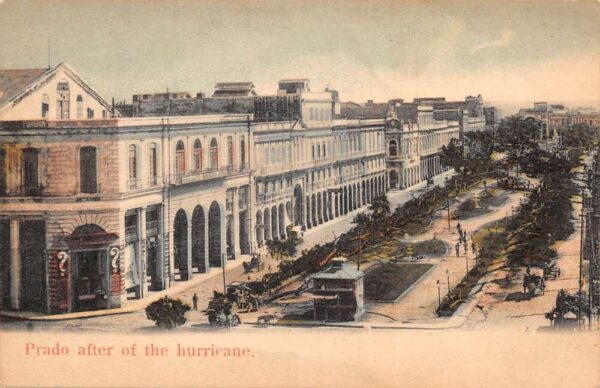 Prado Cuba After Hurricane Disaster Vintage Postcard AA81008