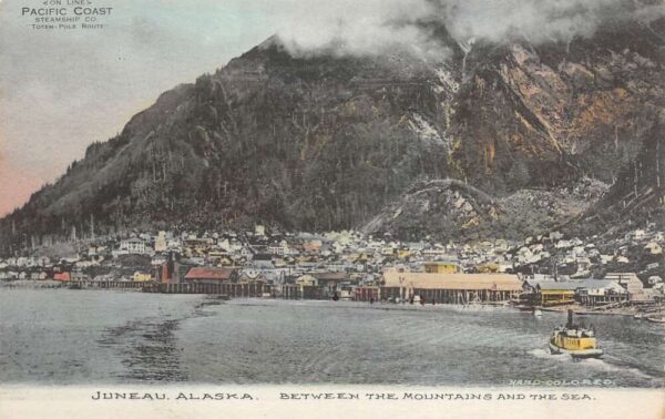 Juneau Alaska Water Front Scenic View Vintage Postcard AA81011