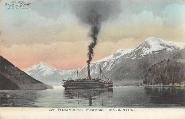 Rudyerd Fiord Alaska Steamer Scenic View Vintage Postcard AA81015