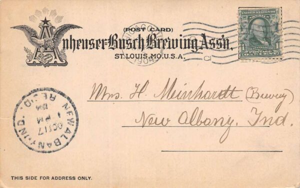 St. Louis Missouri Anheuser Busch Brewing Association Views, Vintage PC U17797 - Image 2
