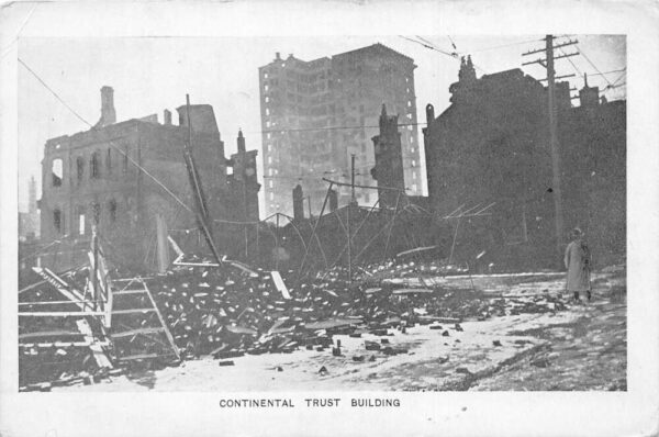Baltimore Maryland Fire Disaster Continental Trust Bldg Vintage Postcard AA82306