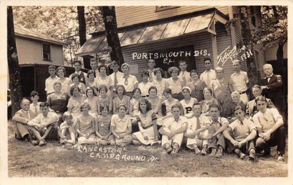 Lancaster Ohio Campground Postsmouth District Cottage Real Photo PC AA82319