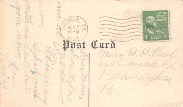 Ligonier Pennsylvania Camp Tents Campground Vintage Postcard AA82344 - Image 2