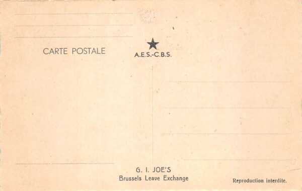 Brussels Belgium GI Joes Leave Exchange Interior Vintage Postcard AA82352 - Image 2