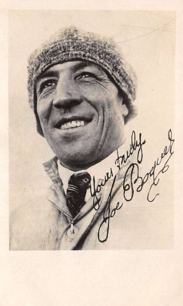 Joe Boquel Stunt Pilot Sky Dragon Signature Real Photo Vintage Postcard AA82366