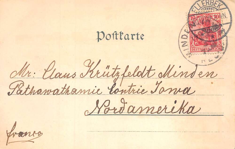 Ellerbek Germany Harbor Water Views Gruss Aus Vintage Postcard AA82376 - Image 2