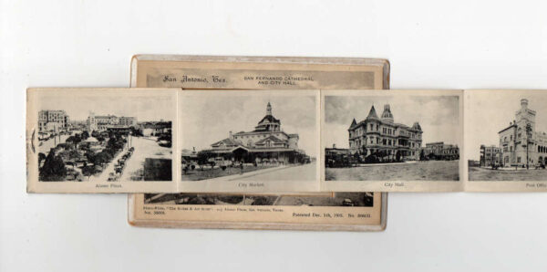 San Antonio Texas Buildings Streets Views Fold Out Trap Door Postcard AA82388 - Image 2