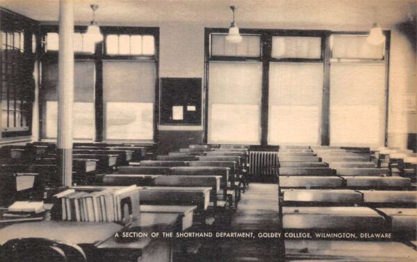 Wilmington Delaware Goldey College Shorthand Department Vintage Postcard AA82408