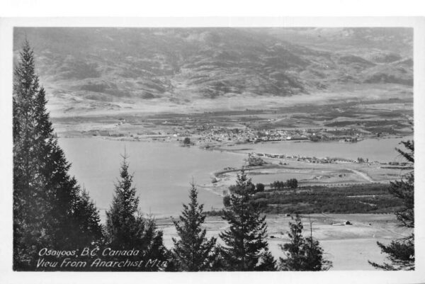 Osoyoos BC Canada View from Anarchist Mountain Real Photo OC AA82418