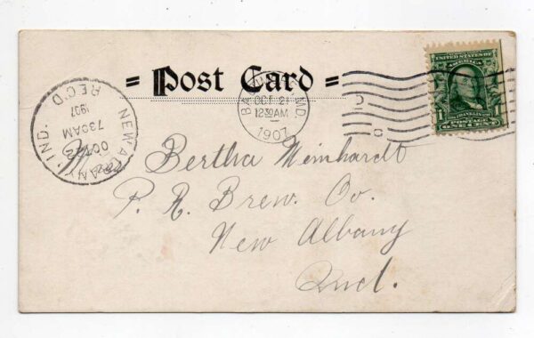 Baltimore Maryland 1907 Old Home Week Greetings Ribbon Postcard AA82424 - Image 2