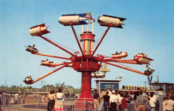 Disneyland Tomorrowland Astro Jet Ride Vintage Postcard AA82513