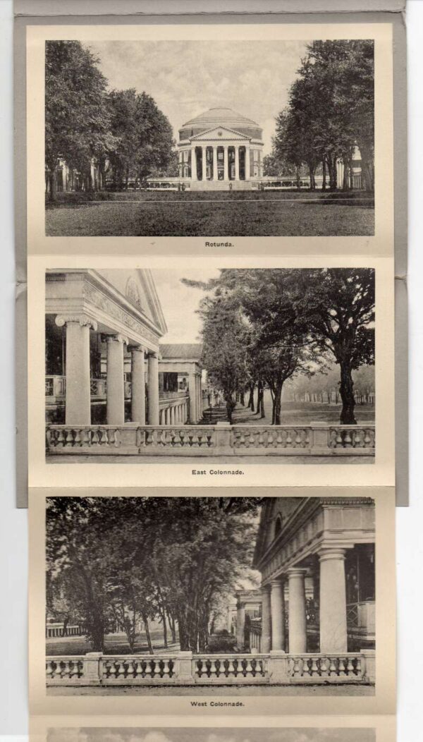 University of Virginia Exterior Views Souvenir Greeting Postcard Folder AA82533 - Image 2