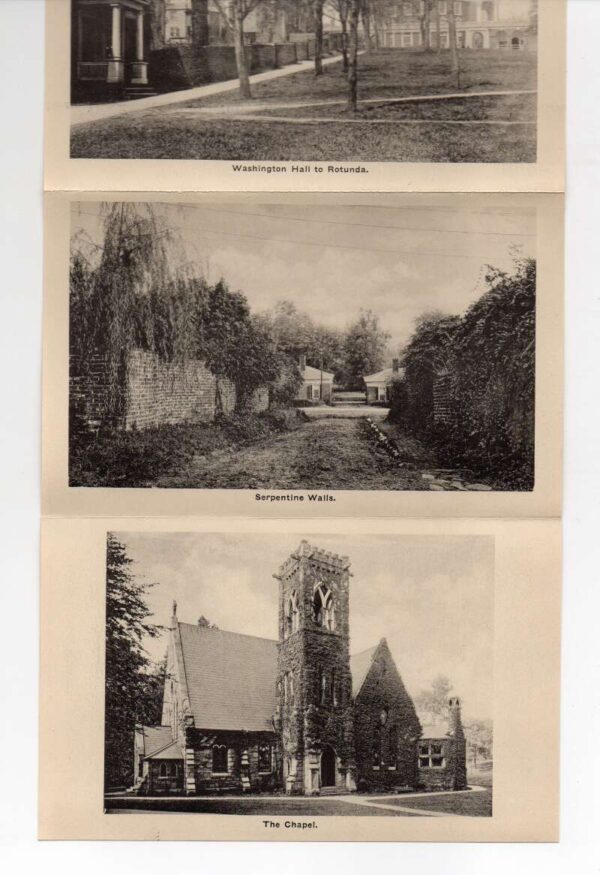 University of Virginia Exterior Views Souvenir Greeting Postcard Folder AA82533 - Image 5