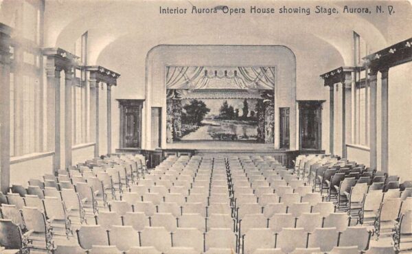 Aurora New York Opera House Stage View Interior Vintage Postcard AA82566