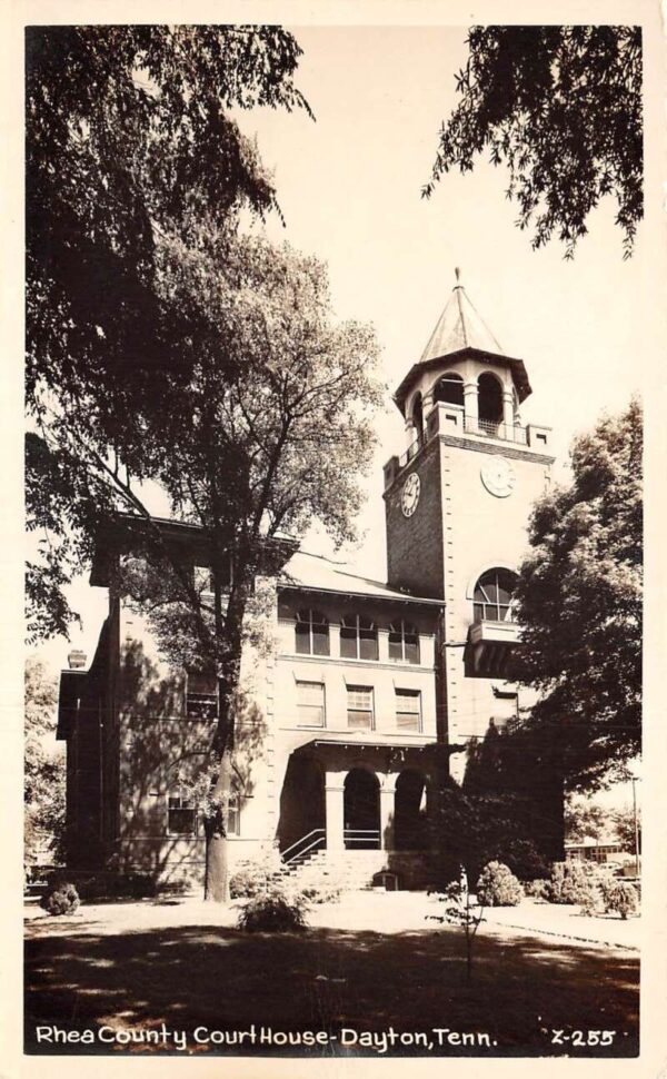 Dayton Tennessee Rhea County Court House Real Photo Vintage Postcard AA82586