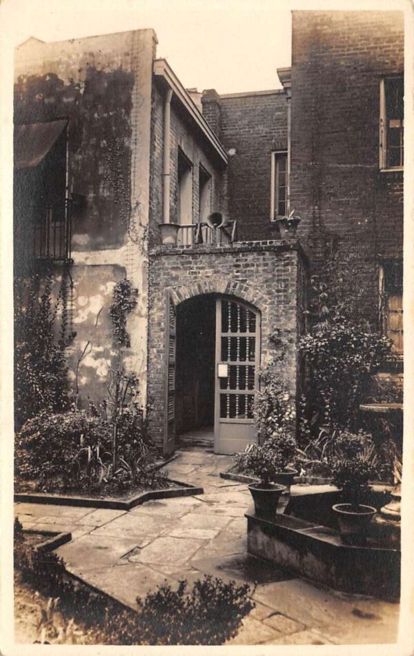 New Orleans Louisiana Little Le Petit Theatre Courtyard Real Photo PC AA82603