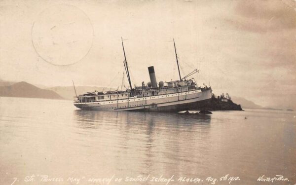 Sentinel Island Alaska Steamer Princess May Ship Wreck Real Photo PC AA82614