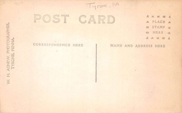 Tyrone Pennsylvania People Under Tree on Street Real Photo Postcard AA82625 - Image 2