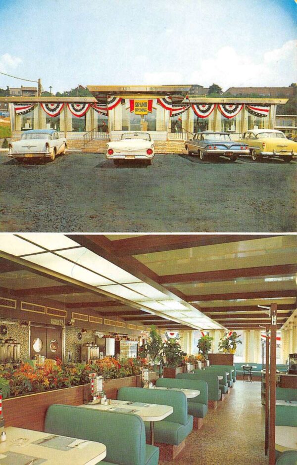 North Bergen New Jersey Eldorado Diner Dining Room Vintage Postcard AA82648
