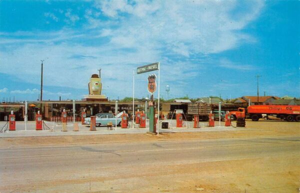 Anson Texas Bill Lepard Philips 66 Station Vintage Postcard AA82656