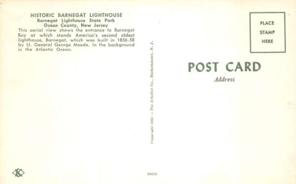 New Jersey Barnegat Lighthouse Birds Eye View Vintage Postcard AA82675 - Image 2