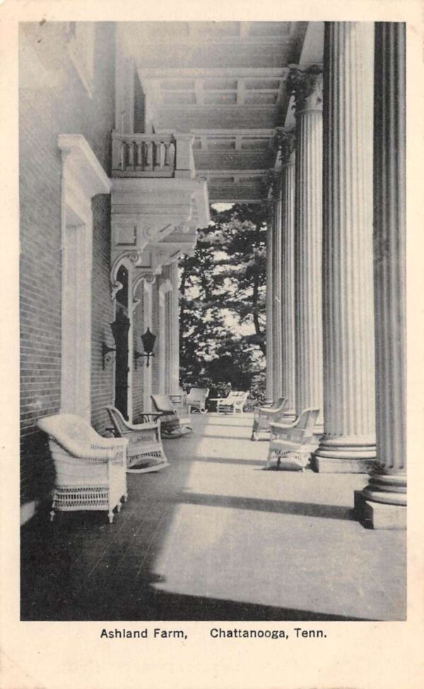 Chattanooga Tennessee Ashland Farm Veranda Vintage Postcard AA82697