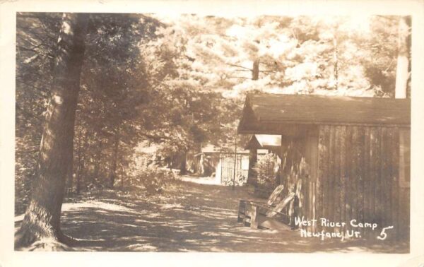 Newfane Vermont West River Camp Cabins Real Photo Postcard AA82722