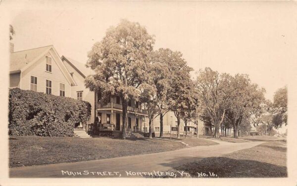 North Hero Vermont Main Street Real Photo Vintage Postcard AA82723
