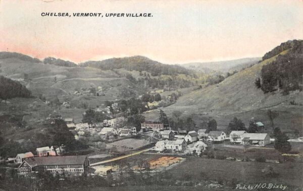 Chelsea Vermont Upper Village Birds Eye View Vintage Postcard AA82728