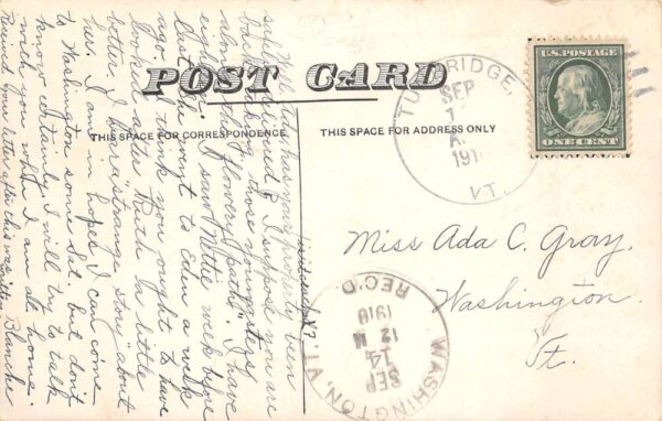 Chelsea Vermont Upper Village Birds Eye View Vintage Postcard AA82728 - Image 2