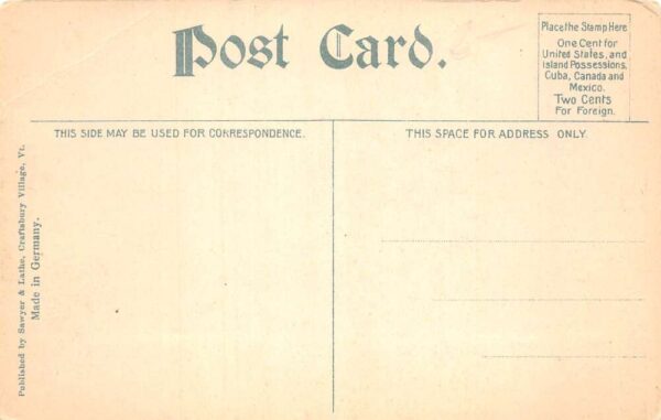 Craftsbury Village Vermont Birds Eye View Vintage Postcard AA82729 - Image 2