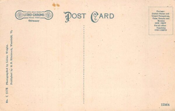 Westfield Vermont Winter Street Scene Vintage Postcard AA82732 - Image 2