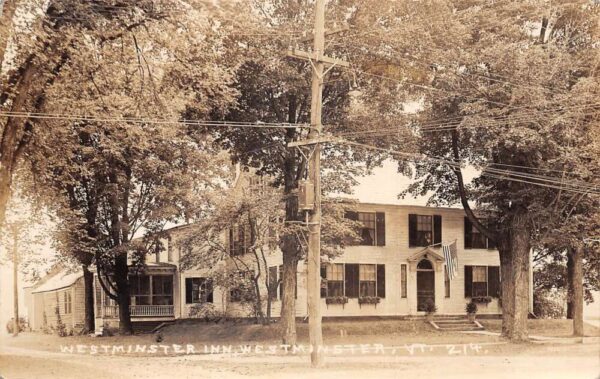 Westminster Vermont Westminster Inn Real Photo Vintage Postcard AA82733