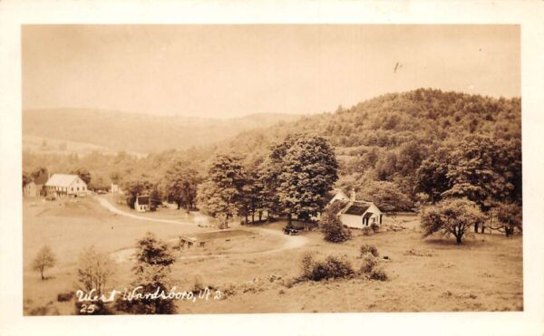 West Wardsboro Vermont Birds Eye View Real Photo Vintage Postcard AA82734