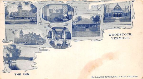 Woodstock Vermont The Inn Multiview Vintage Postcard AA82735