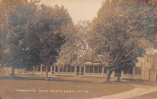 Lake Bomoseen Vermont Johnsons Real Photo Vintage Postcard AA82739
