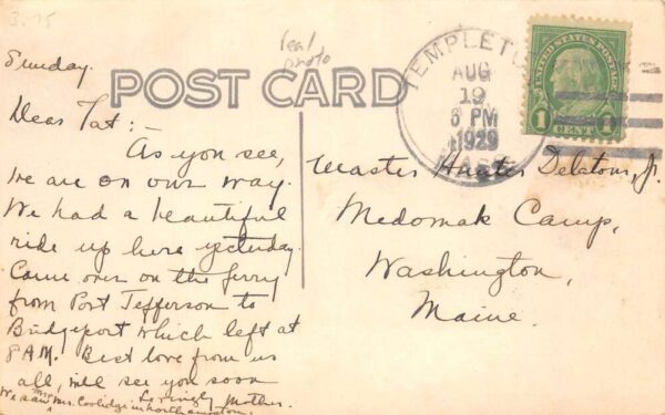 Templeton Massachusetts First Parish Church Real Photo Vintage Postcard AA82742 - Image 2