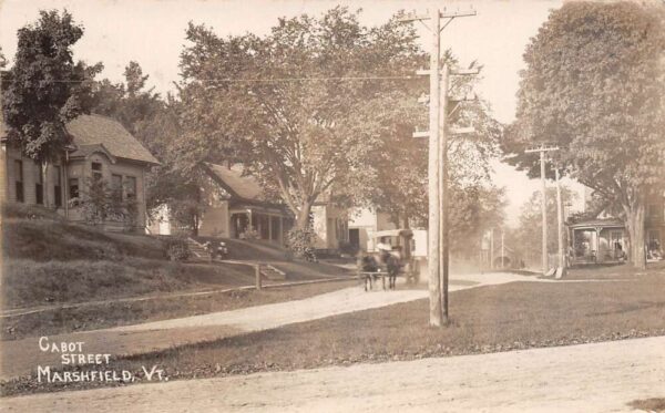 Marshfield Vermont Cabot Street Real Photo Vintage Postcard AA82767