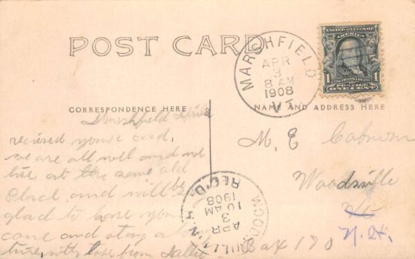 Marshfield Vermont Cabot Street Real Photo Vintage Postcard AA82767 - Image 2