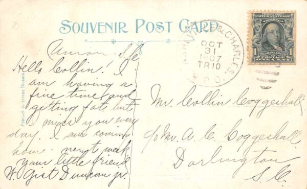 College Park Georgia Cox College Main Bldg Vintage Postcard AA82786 - Image 2