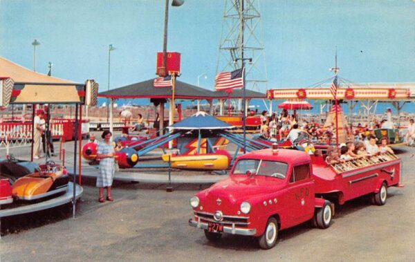 Point Pleasant Beach New Jersey Jenkinsons Kiddie Park Vintage Postcard AA82844
