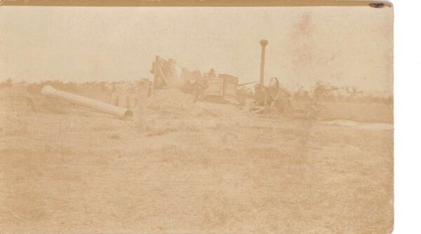 Steam Engine Construction Scene Digging Real Photo Vintage Postcard AA82884