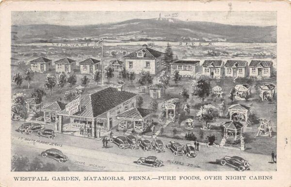 Matamoras Pennsylvania Westfall Garden Vintage Postcard AA82890