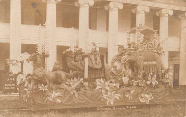 Portland Oregon ? Rose Festival Parade India Float Real Photo Postcard AA81669
