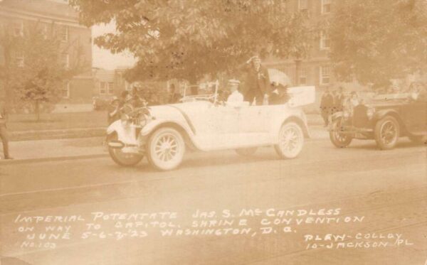 Washington DC Shrine Convention Parade Imperial Potentate Real Photo PC AA81672