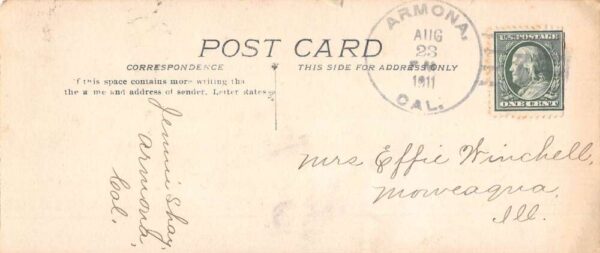 Hanford California Masonic Temple and Doutty Street Real Photo Postcard AA81684 - Image 2