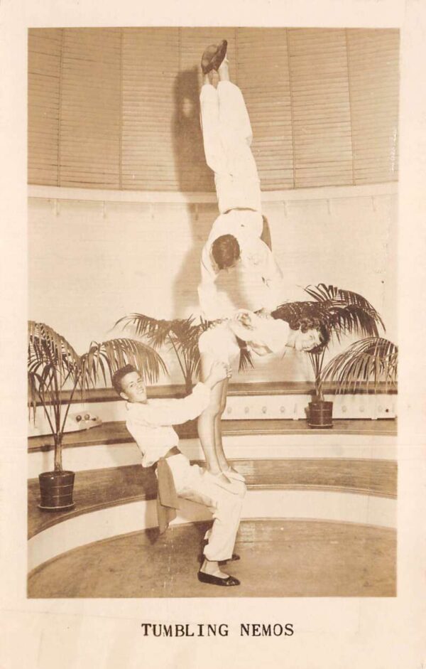 Allentown Pennsylvania Tumbling Nemos Acrobats Gymnasts Real Photo PC AA81707