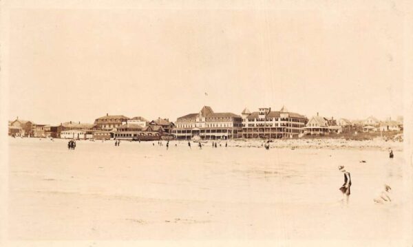 Old Orchard Beach Maine Scenic View from Beach Real Photo Postcard AA81730