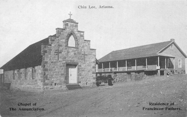 Chin Lee Arizona Chapel and Franciscan Fathers Residence Postcard AA81734